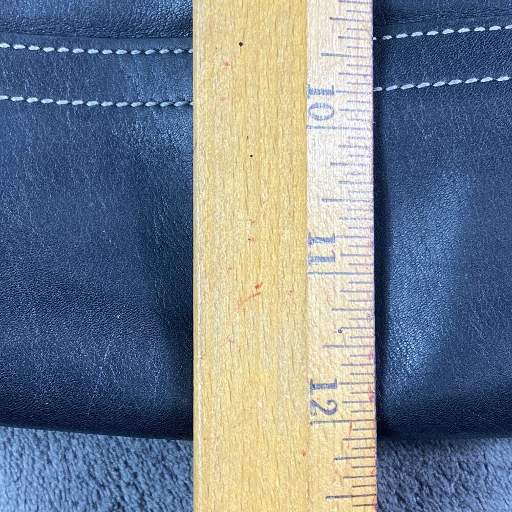 COACH Black Leather Soho Slim Duffle Crossbody Messenger Tote Bag #1414 Y2K Vtg - Picture 10 of 15